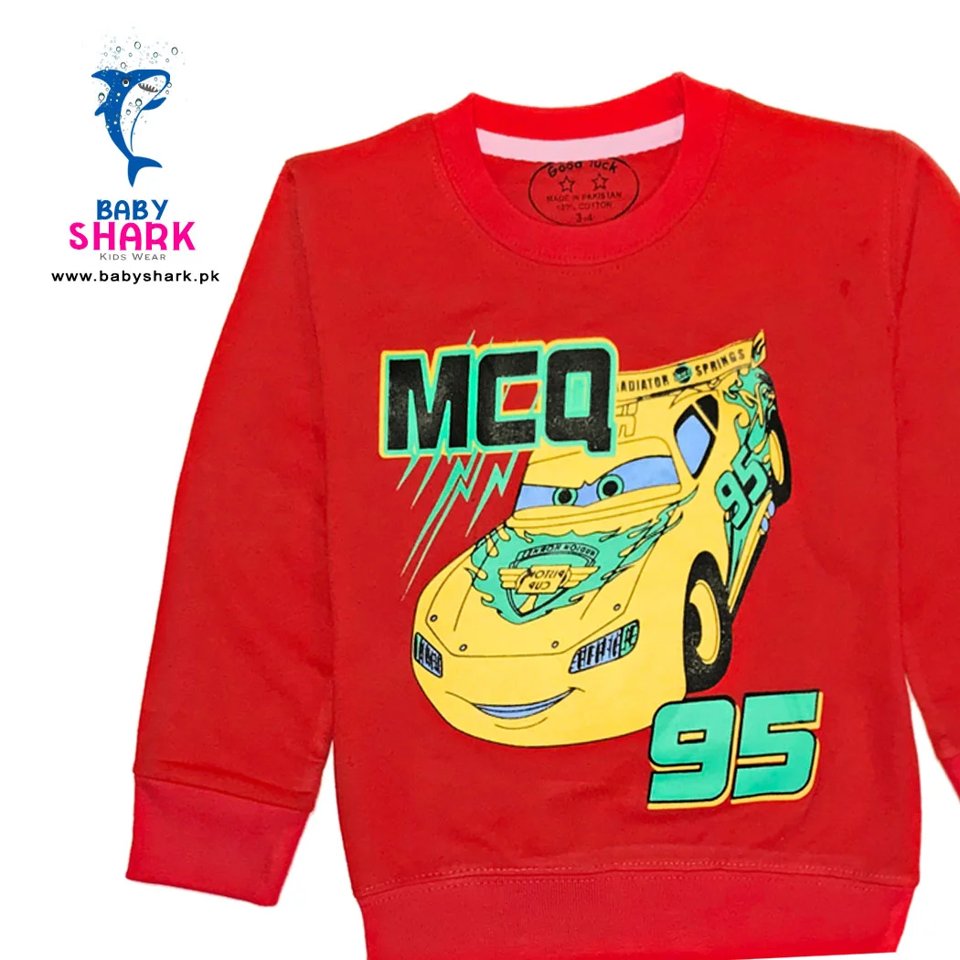 MCQ Car 95 – Fleece Sweatshirt – Red – Baby Shark Kids