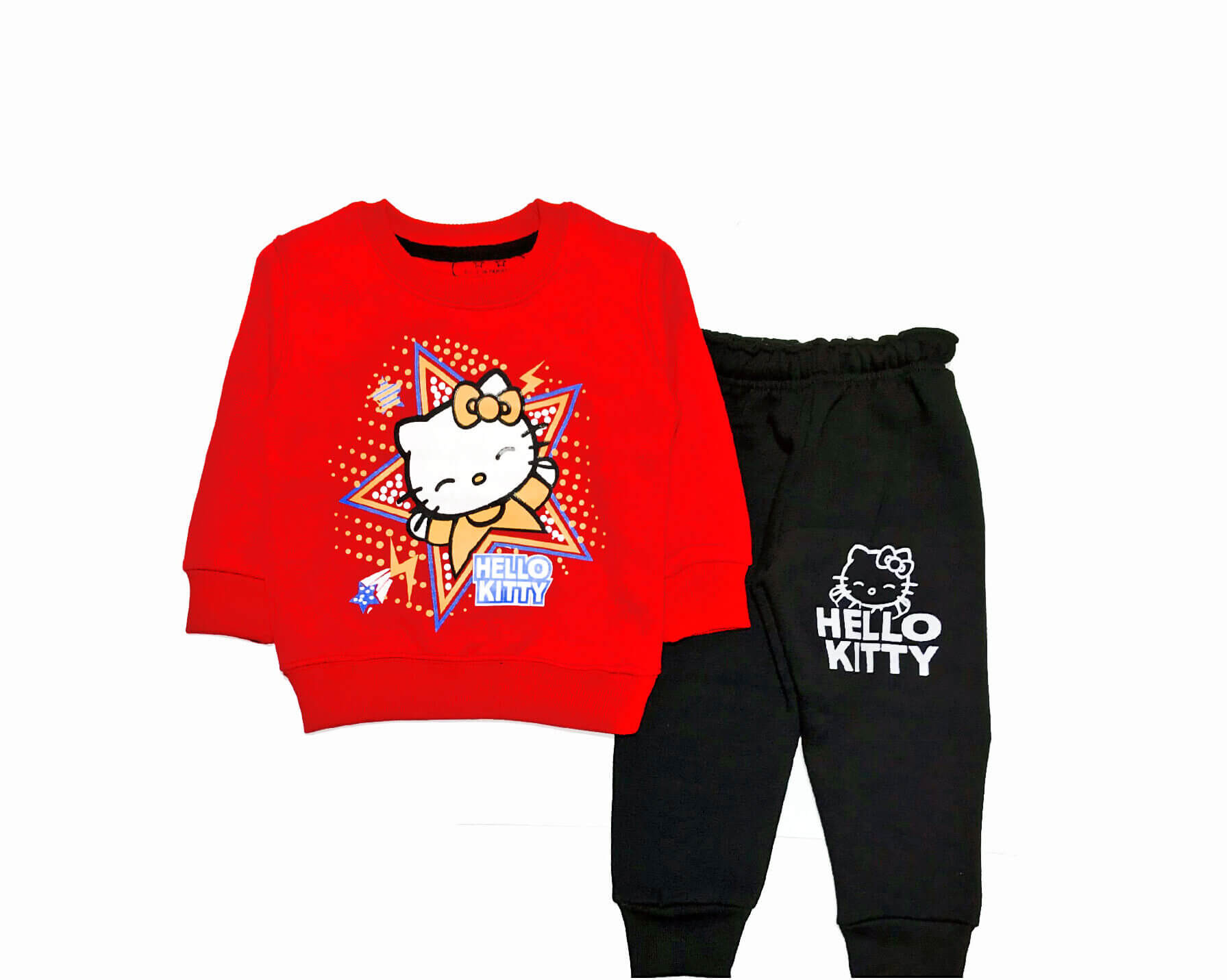 Star Hello Kitty Fleece Tracksuit – Red – Baby Shark Kids